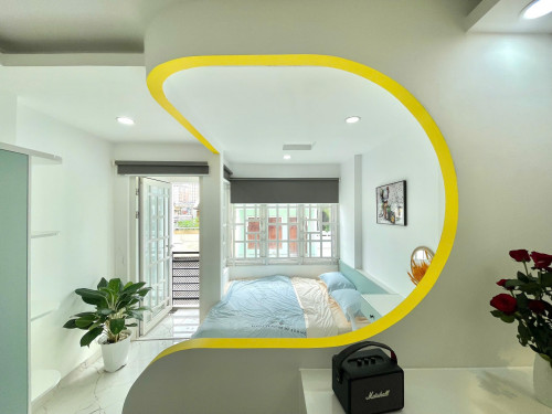 Cho thuê căn hộ Studio Ban công, máy giặt riêng Q1 gần cầu Nguyễn Văn Cừ, công an Thành Phố, Nowzone