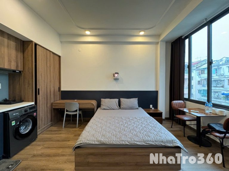 Cho thuê căn hộ Studio Ban công, máy giặt riêng Q1 gần cầu Thị Nghè, vòng xoay Điện Biên Phủ, UEH