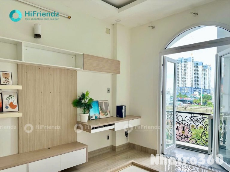 Cho thuê căn hộ Studio Ban công, Tách bếp Q4 gần ĐH Luật, ĐH Nguyễn Tất Thành, cầu Tân Thuận