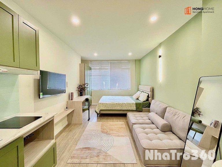 Cho thuê studio quận 1 cửa sổ lớn, full nội thất