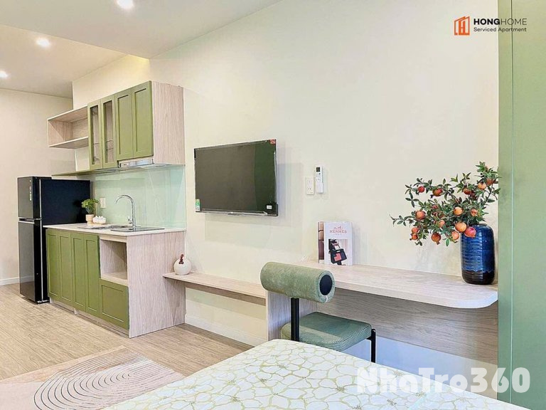 Cho thuê studio quận 1 cửa sổ lớn, full nội thất