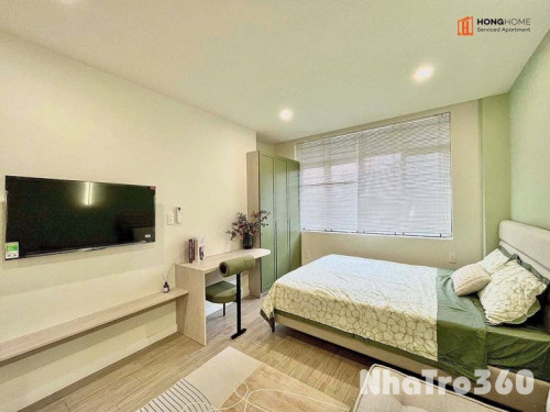 Cho thuê studio quận 1 cửa sổ lớn, full nội thất