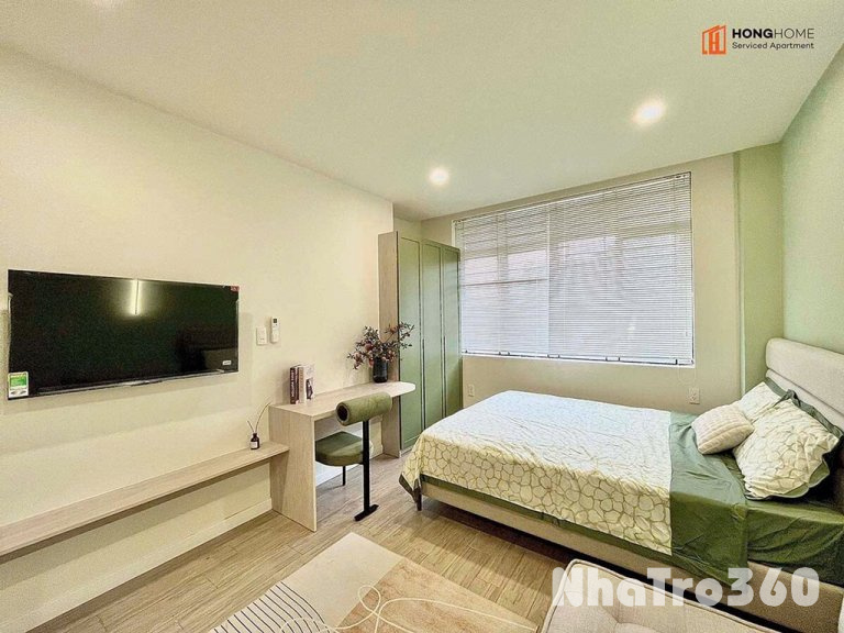 Cho thuê studio quận 1 cửa sổ lớn, full nội thất