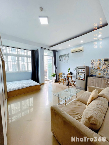 Cho thuê studio ban công quận 1 - full nội thất