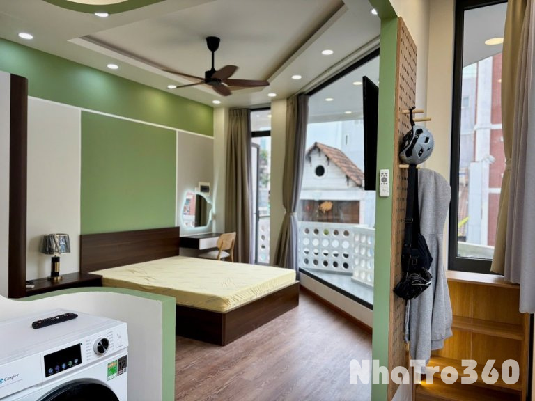 CĂN HỘ 1PN FULL NỘI THẤT - BAN CÔNG MÁY GIẶT-QTB