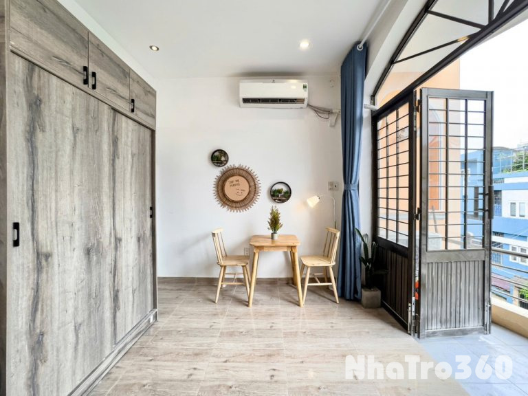 CĂN HỘ MỚI 1PN FULL NỘI THẤT BAN CÔNG THOÁNG 42m2