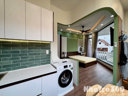 CĂN HỘ 1PN FULL NỘI THẤT - BAN CÔNG MÁY GIẶT-QTB