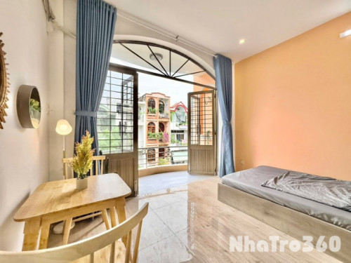 CĂN HỘ MỚI 1PN FULL NỘI THẤT BAN CÔNG THOÁNG 42m2