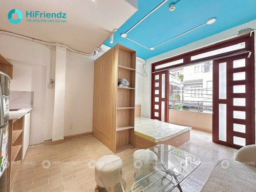 Cho thuê căn Studio ban công, máy giặt riêng Q8 - gần cầu Chà Và, bến xe quận 8, chợ Xóm Củi, cầu Tạ Quang Bửu...