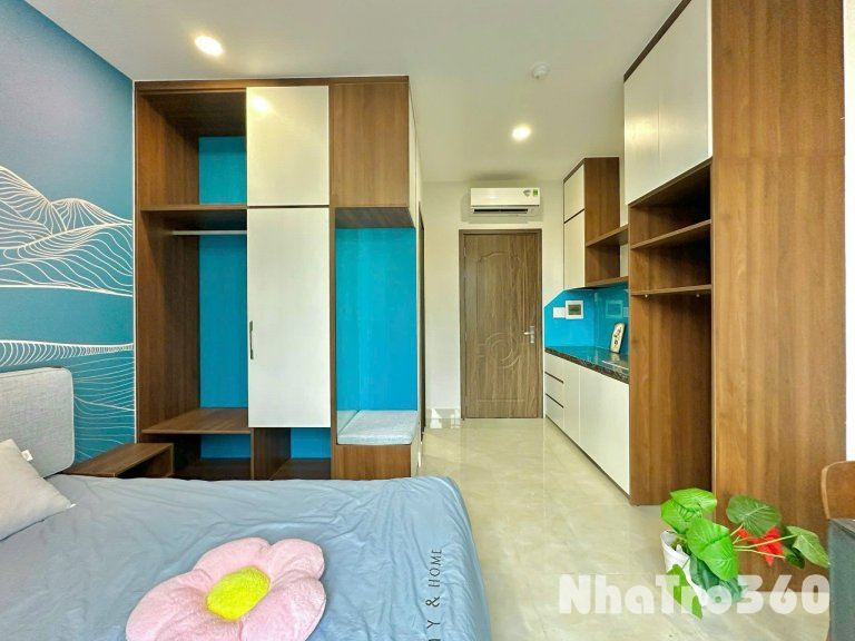 Cho thuê căn Studio bancol Full nội thất ngay khu sân bay