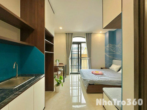 Cho thuê căn Studio bancol Full nội thất ngay khu sân bay