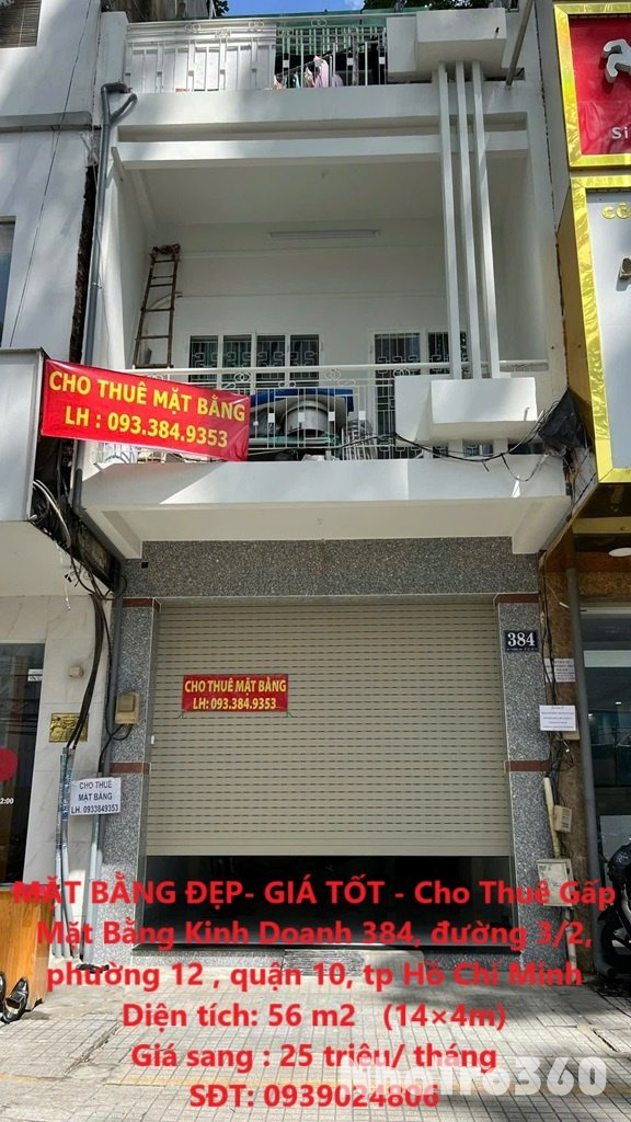 MẶT BẰNG ĐẸP- GIÁ TỐT - Cho Thuê Gấp Mặt Bằng Kinh Doanh Phường 12, Quận 10, tp Hồ Chí Minh