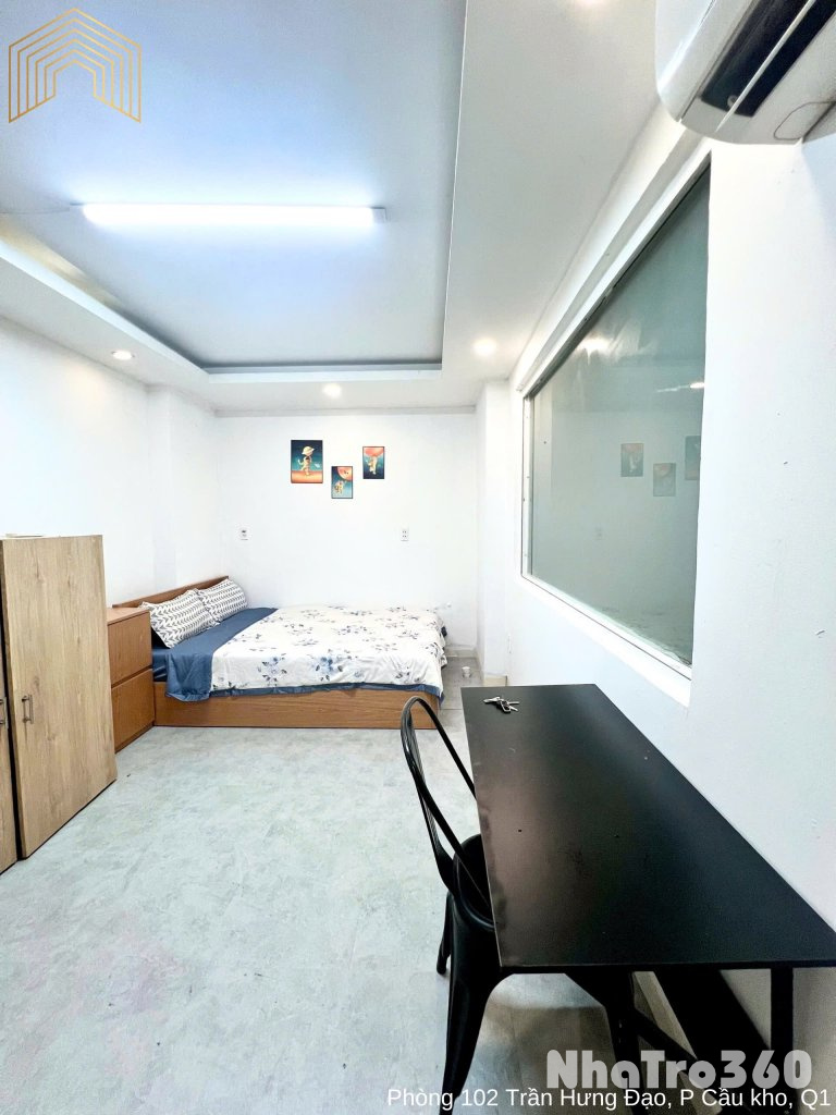 CHO THUÊ CĂN HỘ CỬA SỔ FULL NỘI THẤT QUẬN 1 GẦN CẦU NGUYỄN VĂN CỪ