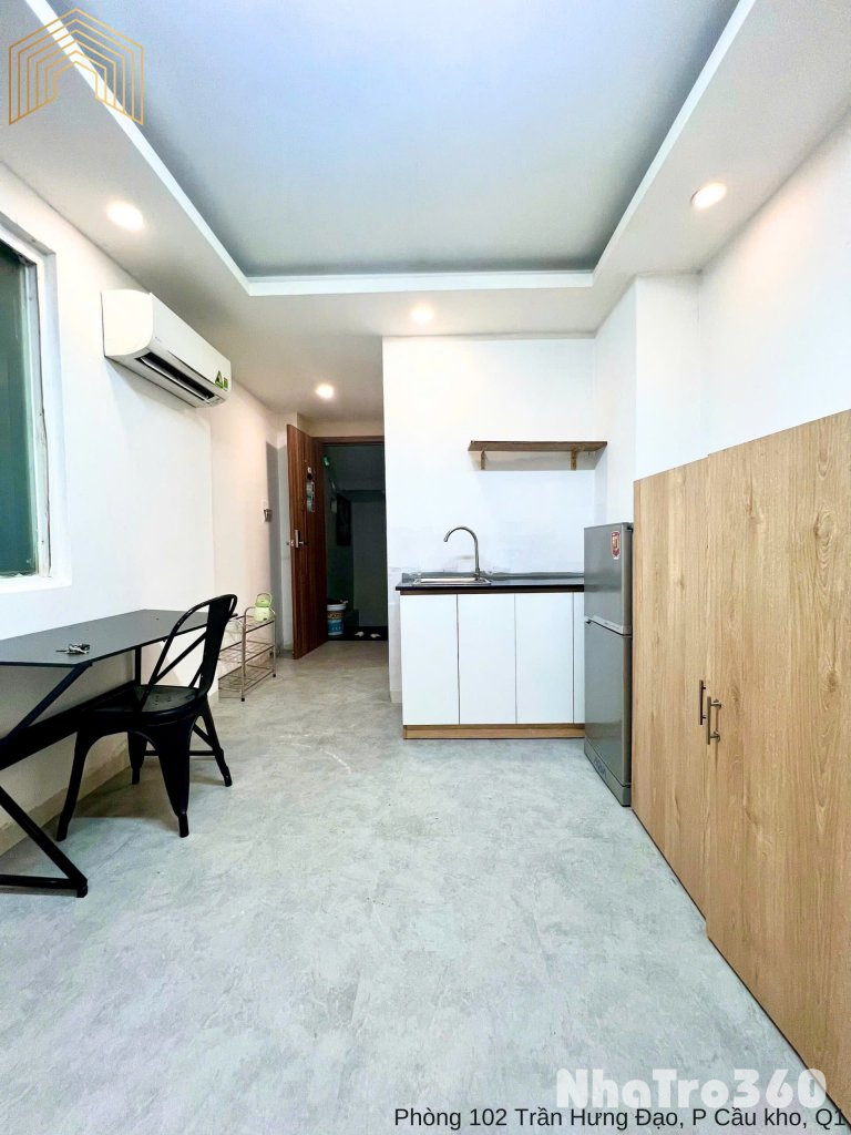 CHO THUÊ CĂN HỘ CỬA SỔ FULL NỘI THẤT QUẬN 1 GẦN CẦU NGUYỄN VĂN CỪ