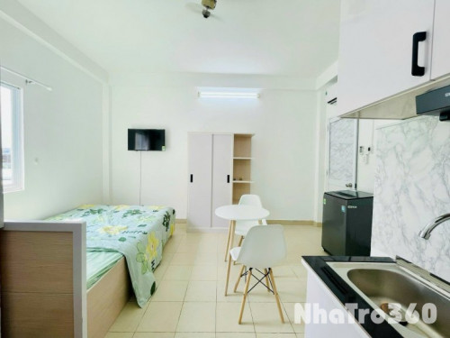 Cho thuê căn hộ Studio Cửa sổ trời, Máy giặt riêng Q10 gần nhà hát Hoà Bình