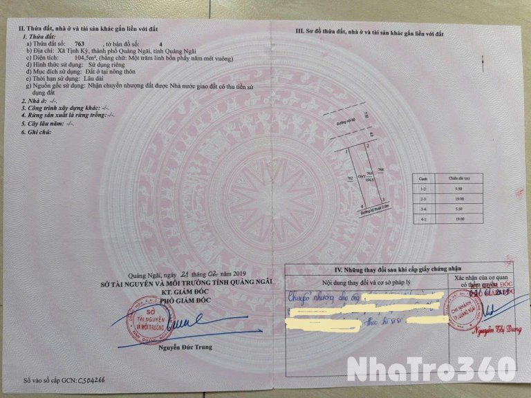 📌 Cần bán lô đất trục chính tuyến số 3 - KDC xã Tịnh Kỳ