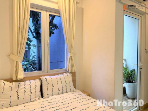 Căn hộ 1PN ban công - nội thất cao cấp - có dịch vụ dọn phòng - khu vực đường Hoàng Sa