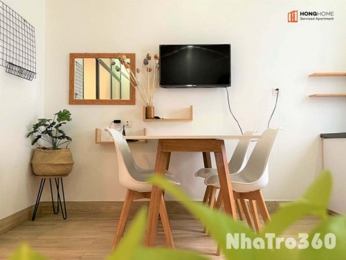 Căn hộ 1PN ban công - nội thất cao cấp - có dịch vụ dọn phòng - khu vực đường Hoàng Sa