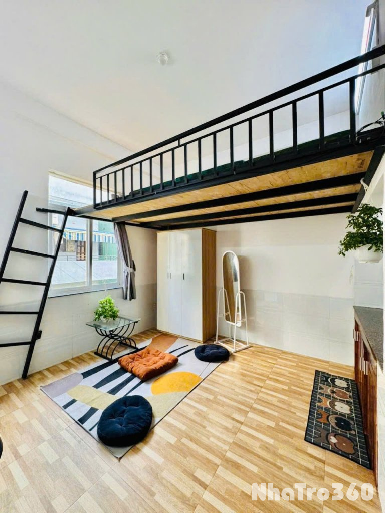 Căn hộ Duplex cửa sổ Full nội thất không giới hạn người gần Etwon Cộng Hòa