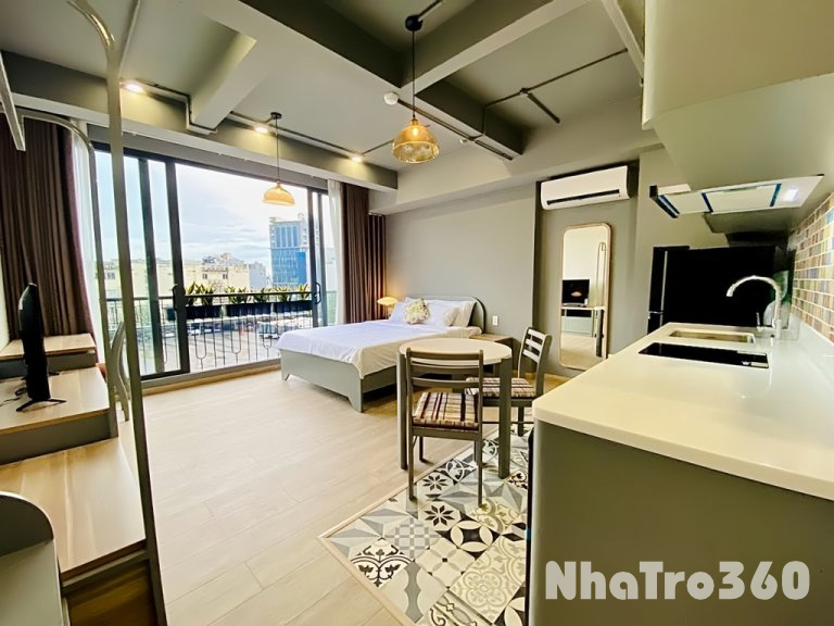 Căn hộ Studio đẳng cấp full nội thất BAN CÔNG ĐẸP