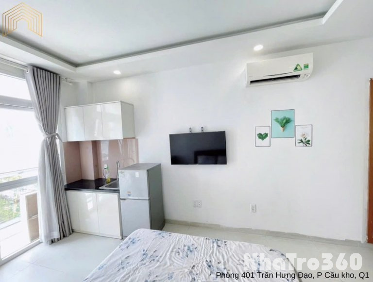 Căn hộ ban công full nội thất Trần Hưng Đạo Quận 1