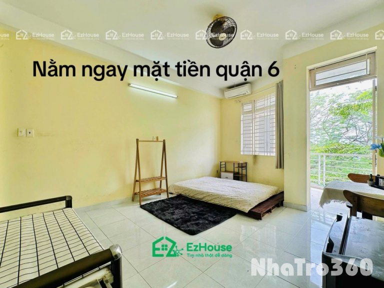 Full nội thất, ban công, quận 6 mặt tiền