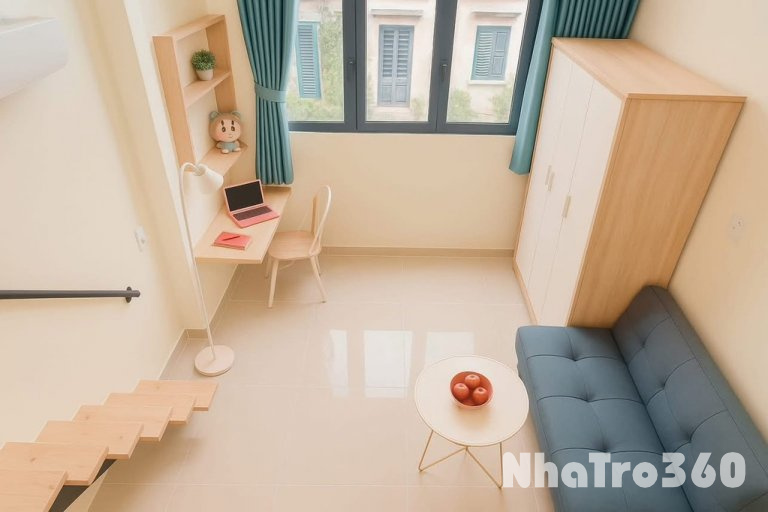 Gác tách bếp 30m2 cửa sổ lớn gần UFM