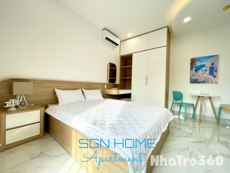 Căn hộ studio ban công full nội thất gần sân bay Tân Sơn Nhất, bệnh viện Tâm Anh, ĐH Swinburne,...