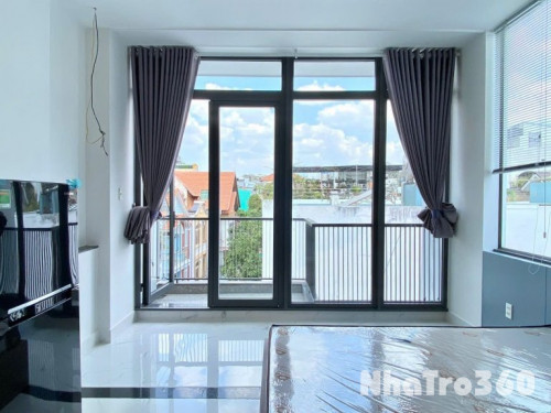 Studio ban công full nội thất - khu dân cư yên tĩnh - gần vòng xoay Lăng Cha Cả, sân bay Tân Sơn Nhất quận Tân Bình