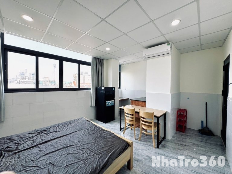 Căn hộ studio view máy bay có máy giặt riêng