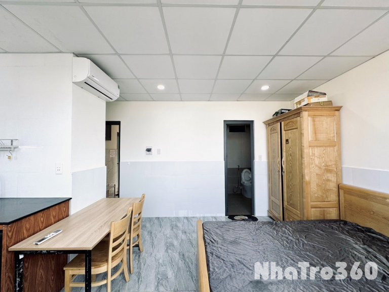 Căn hộ studio view máy bay có máy giặt riêng