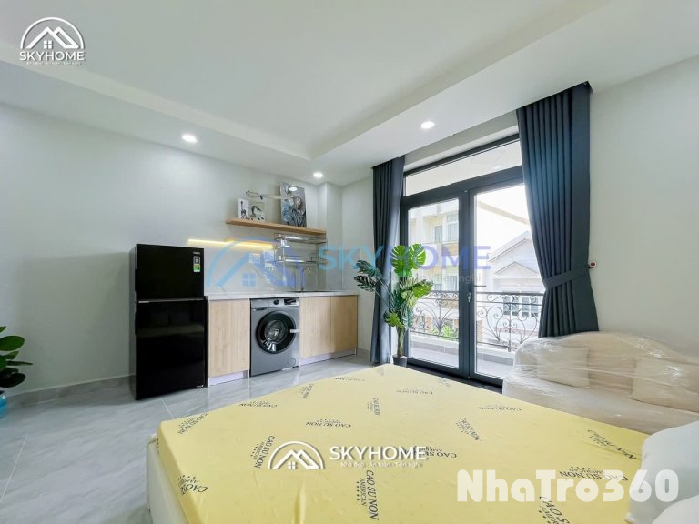 Studio ban công full nội thất ( máy giặt riêng ) gần Lotte Mart , chợ Tân Mỹ