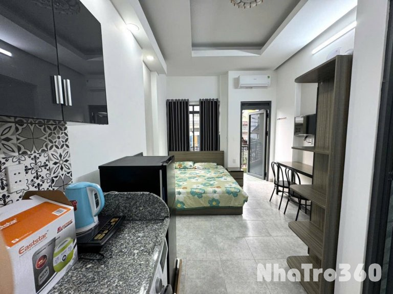 Cho thuê căn hộ Studio Ban công, Máy giặt riêng Q10 gần Sư Vạn Hạnh, cầu vượt 3/2