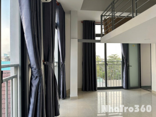 Phòng ban công duplex thoáng mát ngay Chế Lan Viên không giới hạn người ở