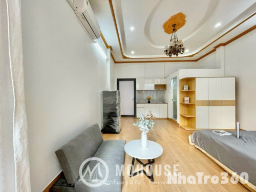 Studio ban công lớn full nội thất gần ĐH Văn Hiến