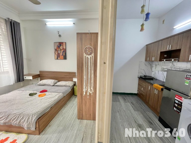 Cho thuê căn hộ Studio Ban công, Tách bếpQ1 gần cầu Thị Nghè, vòng xoay Điện Biên Phủ