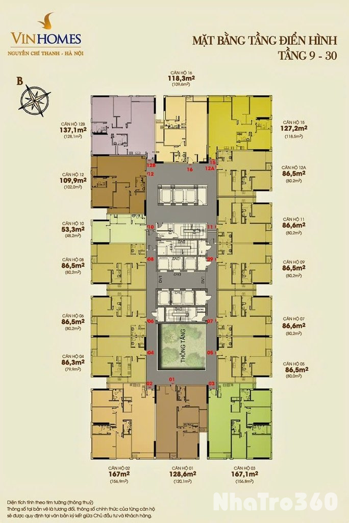 Chính của vinhomes 54A Nguyễn Chí Thanh cho thuê