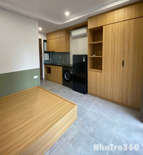 (Cực hiếm) Căn hộ Studio cao cấp 25m2 mới khai trương ở phố 8/3 - Hai Bà Trưng - Có máy giặt riêng