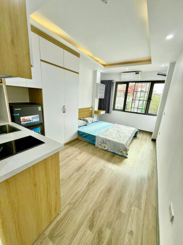 (Cực Hiếm) Căn hộ Studio 25m2 cao cấp mới khai trương đường Bưởi - Ở được 3 người - Máy giặt riêng