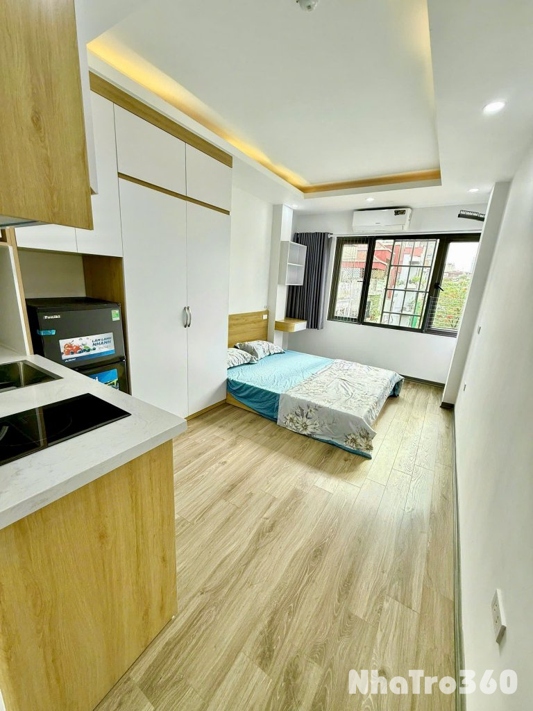 (Cực Hiếm) Căn hộ Studio 25m2 cao cấp mới khai trương đường Bưởi - Ở được 3 người - Máy giặt riêng