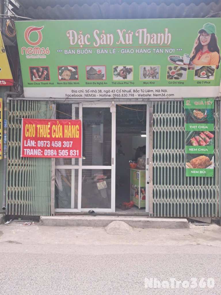 Cho thuê mặt bằng tại Bắc Từ Liêm. Số: 38 ngõ 43 Cổ Nhuế.