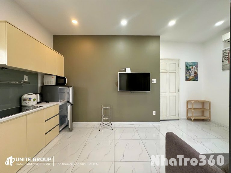 Cho thuê căn hộ 1 Phòng ngủ Cửa sổ thoáng Q8 gần cầu Nguyễn Văn Cừ, cầu Rạch Ông