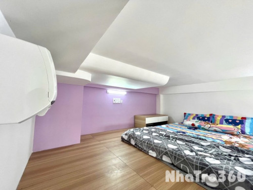 Cho thuê căn hộ Duplex (có gác), Q4, đường Tôn Thất Thuyết, ban công, máy giặt riêng