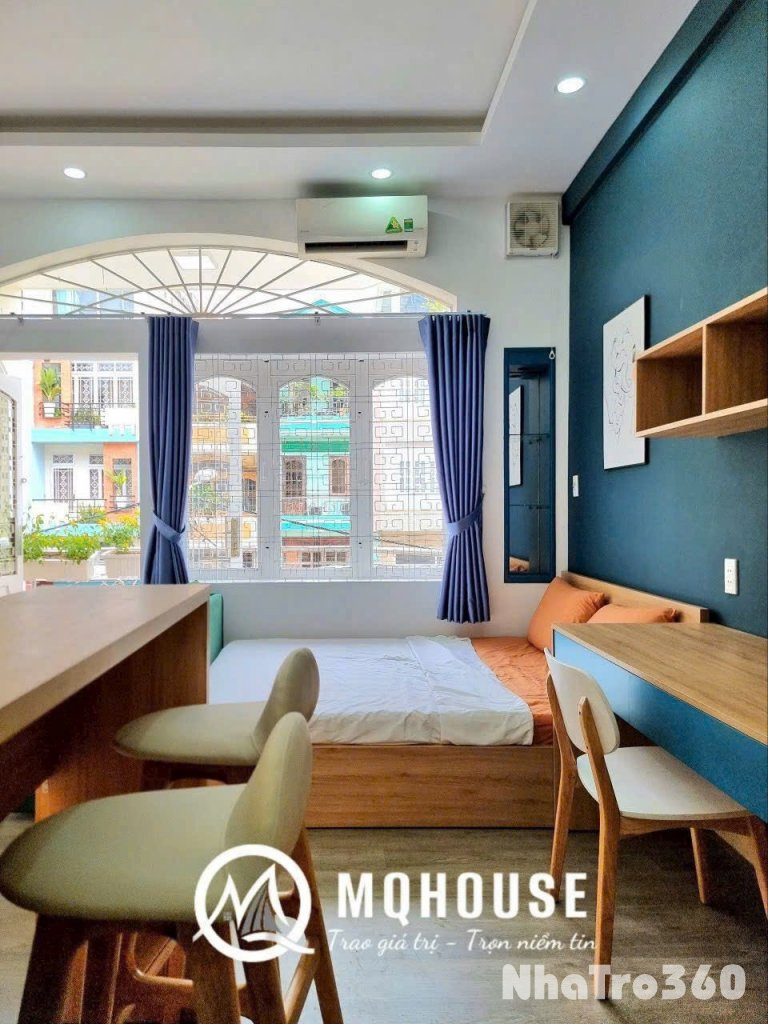 Cho thuê căn hộ Studio có Ban công Q10 gần công viên Lê Thị Riêng, Vạn Hạnh Mall, toà nhà Viettel