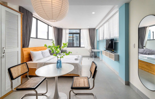 CHO THUÊ CĂN HỘ TÁCH BẾP 1PN NGAY ETOWN2 CỘNG HOÀ, CV HOÀNG HOA THÁM, KHU K300