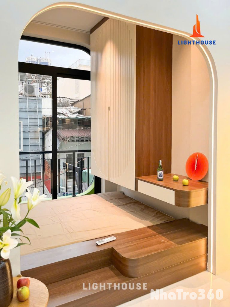 CĂN STUDIO TÁCH BẾP BAN CÔNG SIÊU ĐẸP TẠI TÔ HIẾN THÀNH Q10