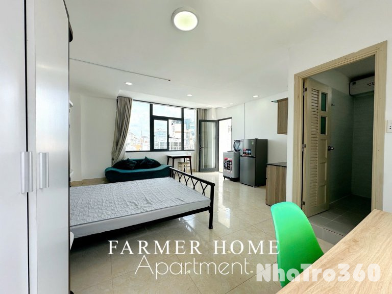 Cho thuê căn hộ Studio Ban công, Máy giặt riêng Q1 gần công viên Lê Văn Tám, chợ Tân Định, nhà thờ Tân Định