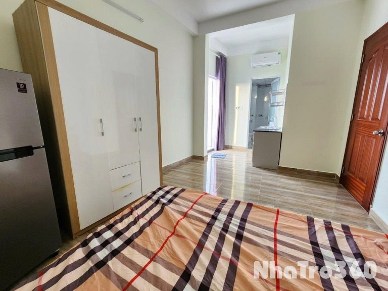 Studio full nội thất ban công to siêu thoáng