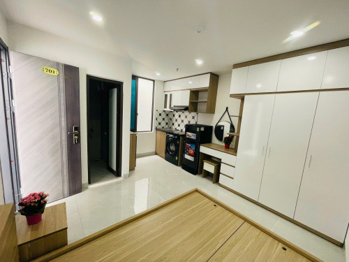 (Rất hiếm) Căn hộ studio 25m2 mới khai trương tại ngõ 59 Mễ Trì - Có máy giặt riêng