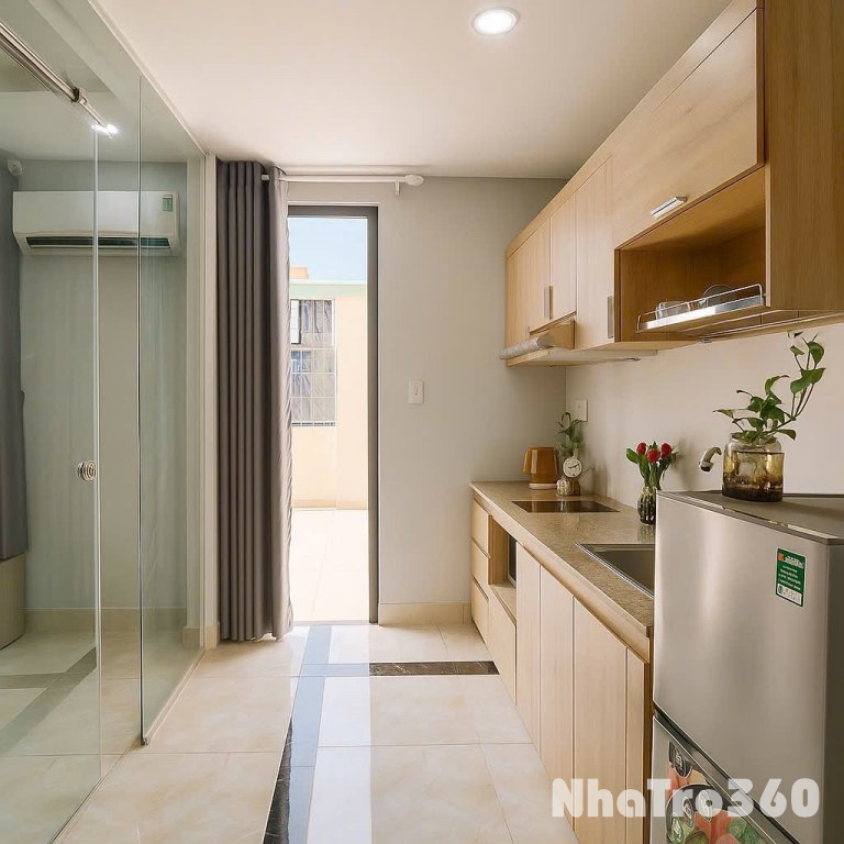 CHO THUÊ CĂN HỘ 1PN SÂN THƯỢNG LỚN QUẬN 1